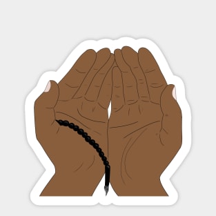 Dua Hands with Tasbih - Islamic Prayer Hands - Islamic Duas Sticker